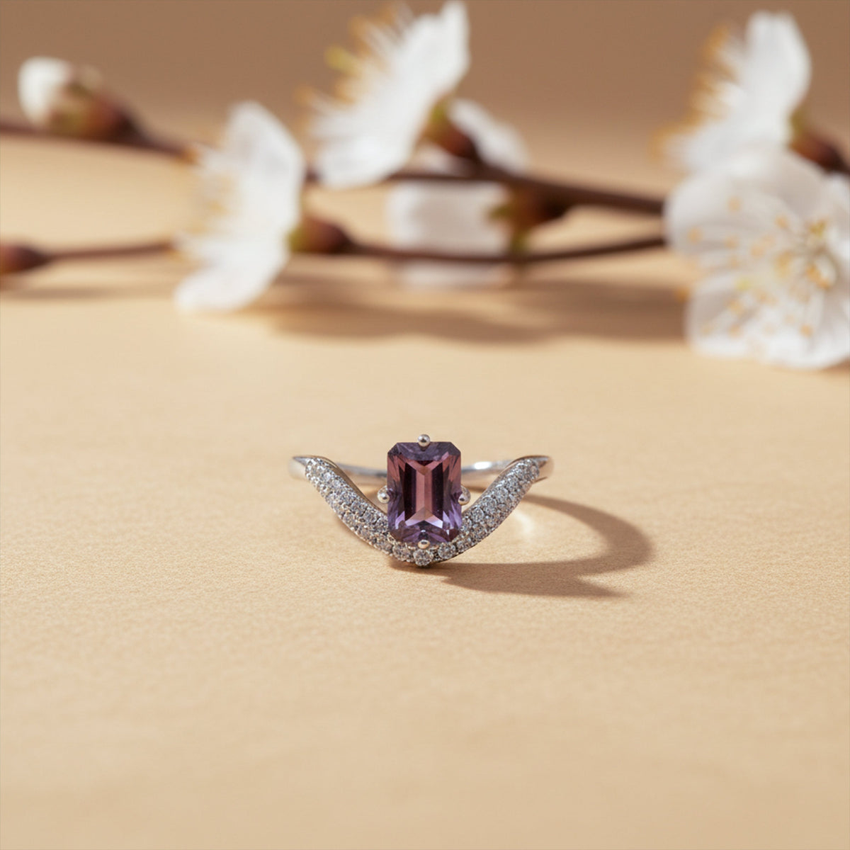 Aurora Violet Designer Ring jewellery product view 4