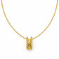 Elegant Gold Double Hoop Diamond Pendant Necklace jewellery product view 7