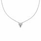 Luxury Halo Diamond Silver Necklace jewellery product view 7