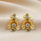 Golden Flower Crystal Studs Earrings jewellery product view 1