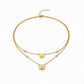 Minimal Clover Pendant Layered Necklace jewellery product view 5