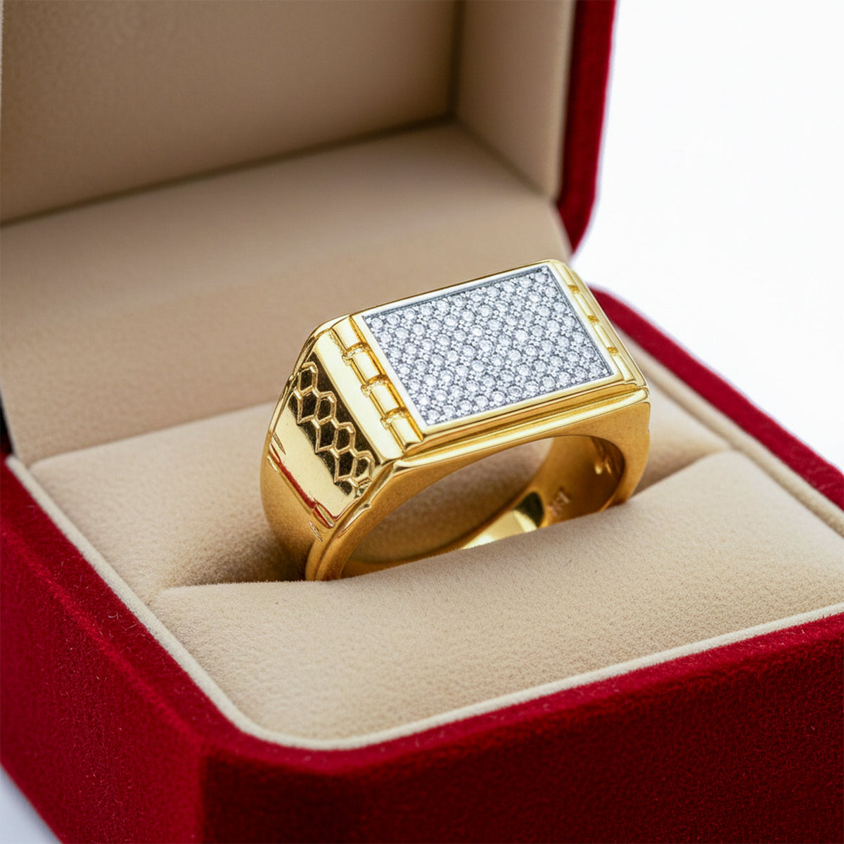 Crown Square Diamond Ring jewellery product view 6