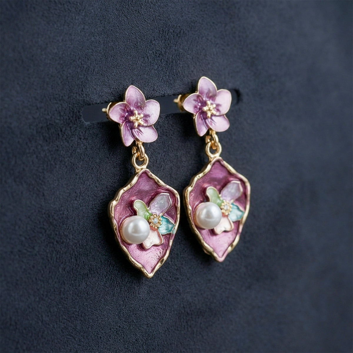 Amethyst Bloom Earrings jewellery product view 1