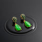 Green Cat Eye Drop Earrings jewellery product view 3