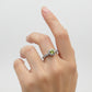 Elite Green Gemstone Halo Ring jewellery product view 3