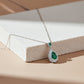 Elegant Green Emerald Teardrop Necklace jewellery product view 1
