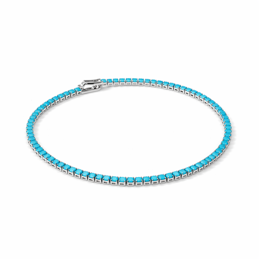 Azure Sapphire Tennis Bracelet jewellery product view 16