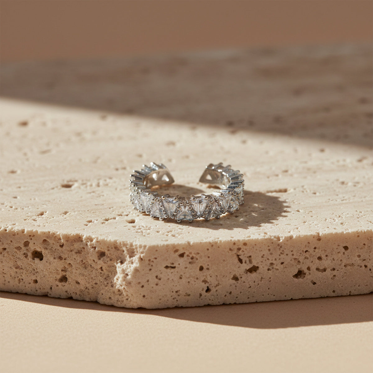Celestia Spark Zircon Open Ring jewellery product view 4