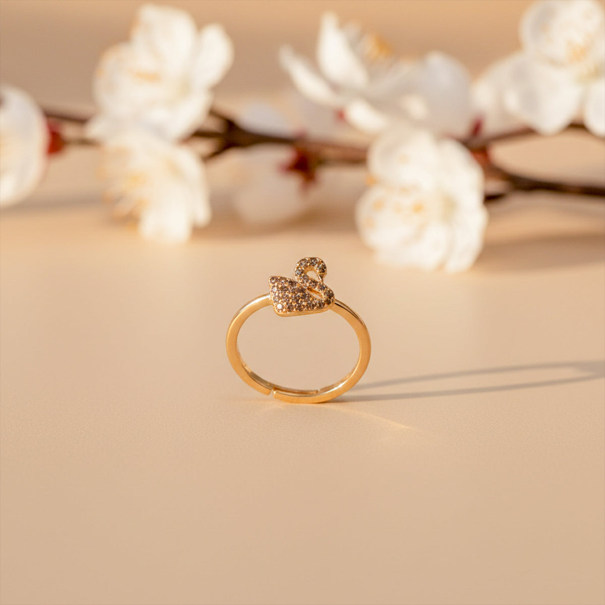 Swan Elegance Diamond Ring jewellery product view 3