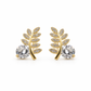 Leaf Solitaire Earrings jewellery product view 7