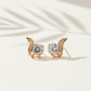 Crescent Diamond Glow Stud Earrings jewellery product view 12