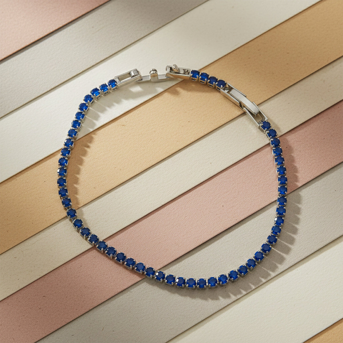 Azure Sapphire Tennis Bracelet jewellery product view 7