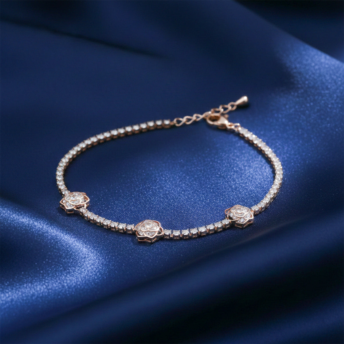 Rose Elegance Diamond Bracelet jewellery product view 4