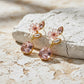 Pink Blossom Elegance Drop Earrings jewellery product view 4