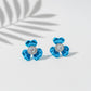 Elite Blue Crystal Bloom Earrings jewellery product view 5