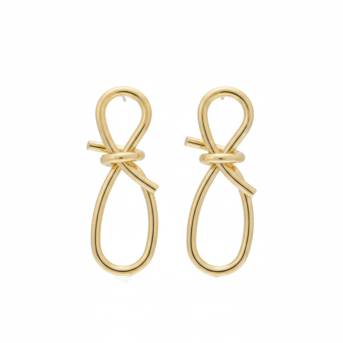 Luxe Knot Loop Drop Earrings jewellery product view 6
