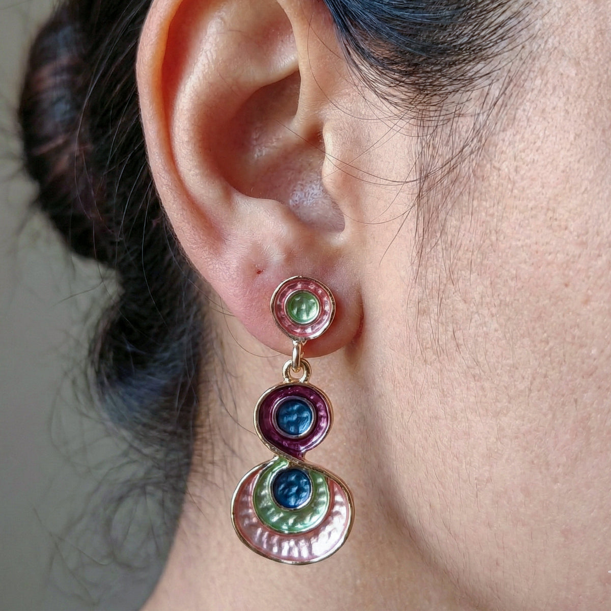Elysian Pastel Drops Earrings jewellery product view 2