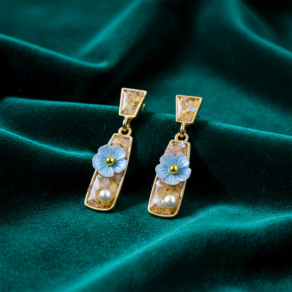 Sky Bloom Pearl Earrings jewellery product view 3