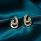 Zircon Arc Statement Earrings jewellery product view 4