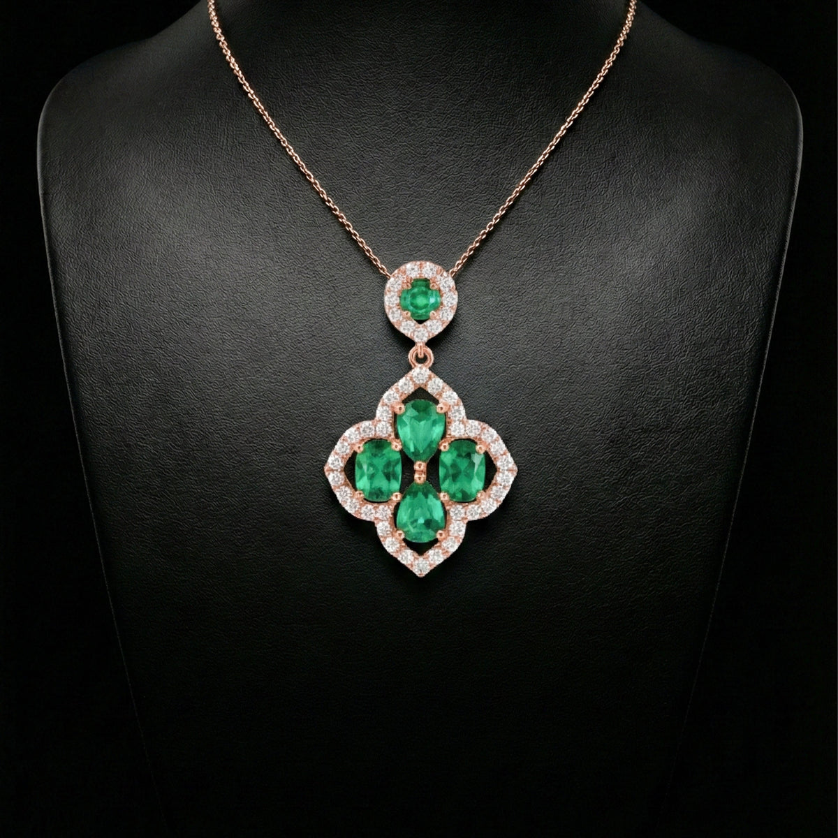 Suhasini Emerald Envy Necklace jewellery product view 3