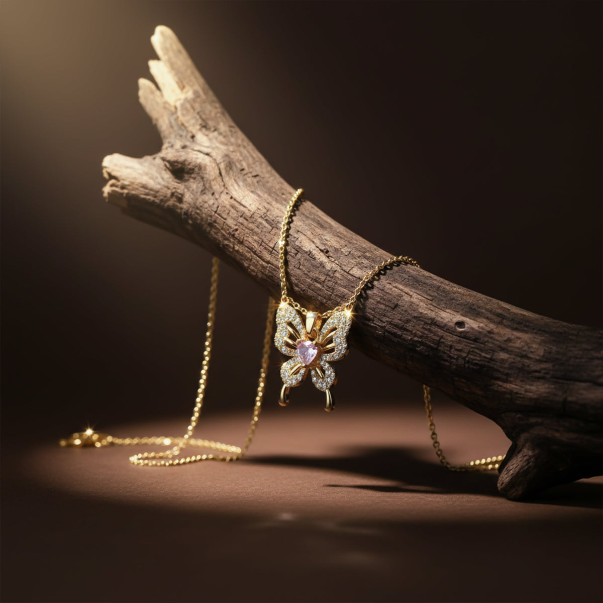 Butterfly Charm Necklace style 2 jewellery product view 2