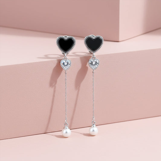 Obsidian Love Pearl Drops jewellery product view 2