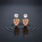Rosé Crystal Heart Earrings jewellery product view 4