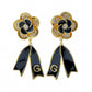 Noir Bloom Luxe Ribbon Drop Earrings jewellery product view 6