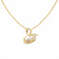 Elegant Swan Pearl Gold Pendant Necklace jewellery product view 6