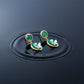 Luxe Botanical Emerald Pearl Earrings jewellery product view 4