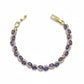 Oval Amethyst Halo Diamond Bracelet jewellery product view 6