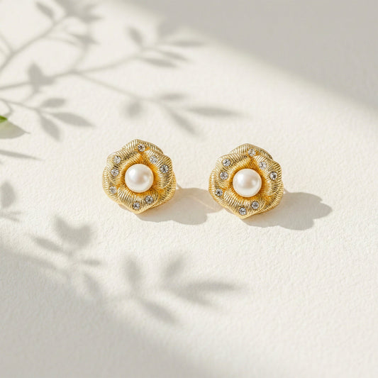 Queen’s Bloom Pearl Earrings jewellery product view 1