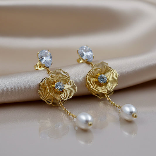Ethereal Floral Drops Earrings jewellery product view 1