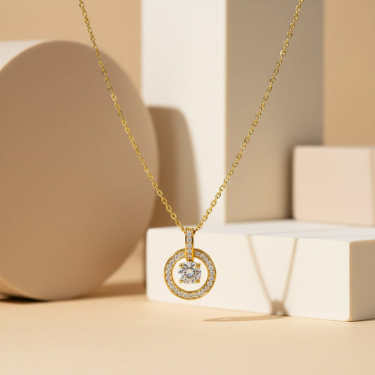 Eternal Halo Diamond Necklace jewellery product view 1
