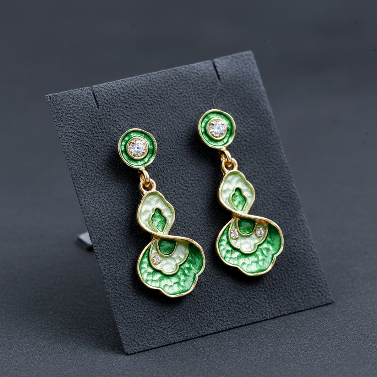 Opaline Green Luxe Earrings jewellery product view 1