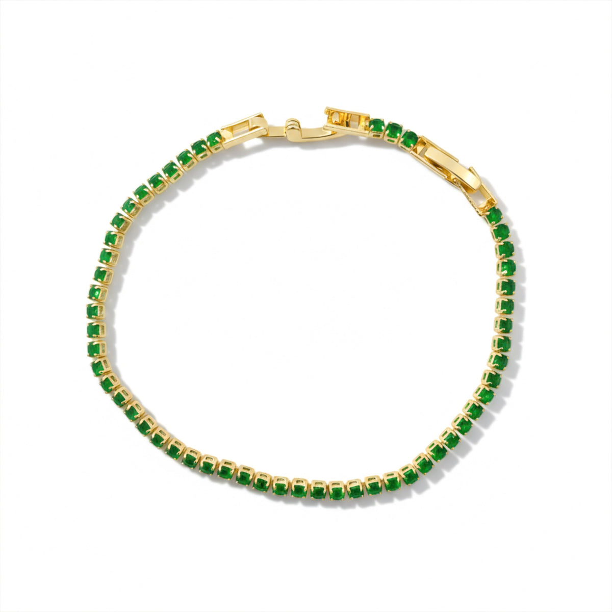 Green Emerald Tennis Bracelet jewellery product view 5