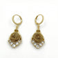 Classic Gold Flower Drop Earrings jewellery product view 6
