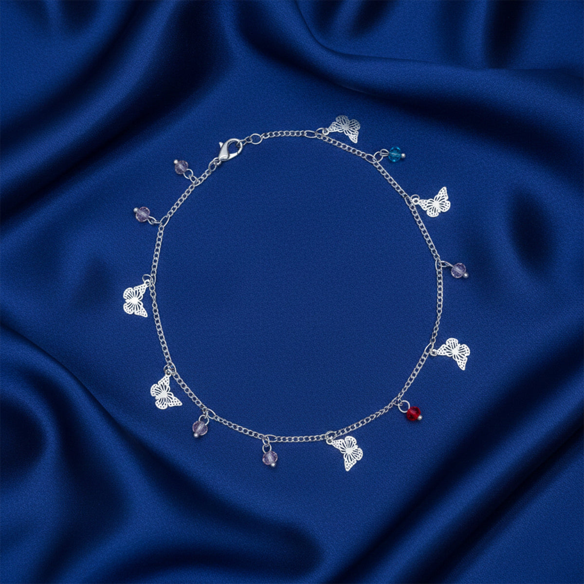 Flutter Butterfly Charm Anklet jewellery product view 3