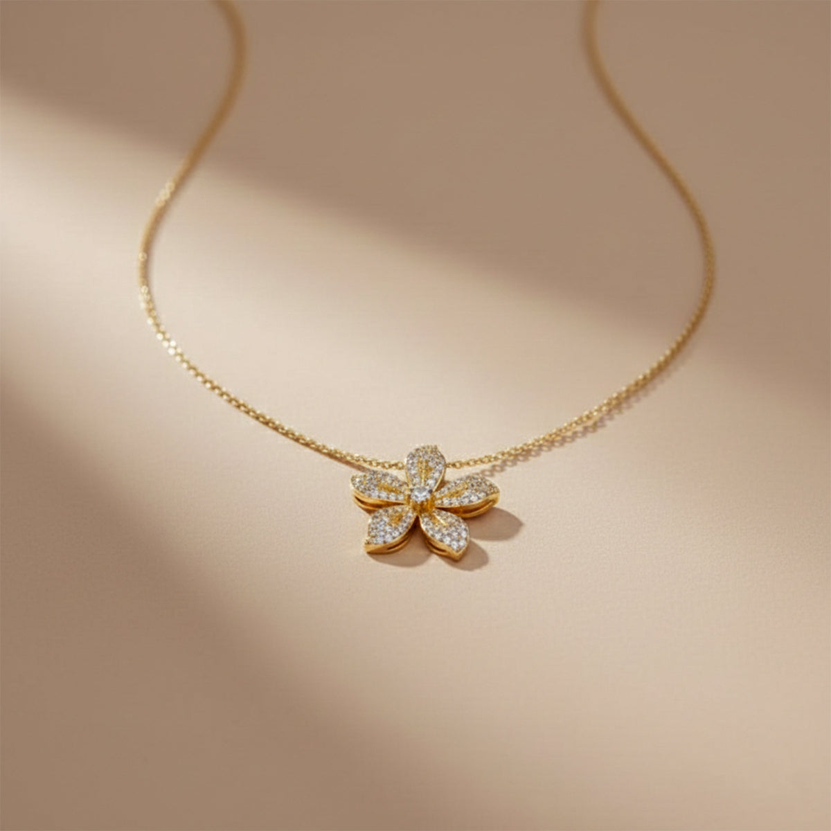 Luxe Floral Sparkle Necklace jewellery product view 4