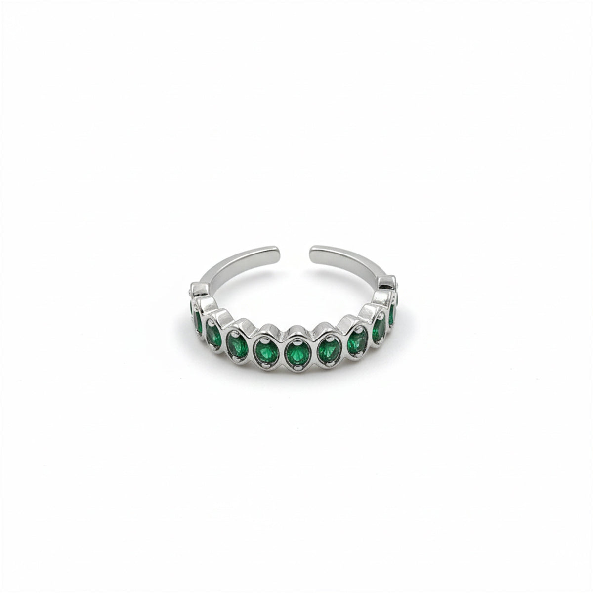 Prestige Green Stone Eternity Ring jewellery product view 5