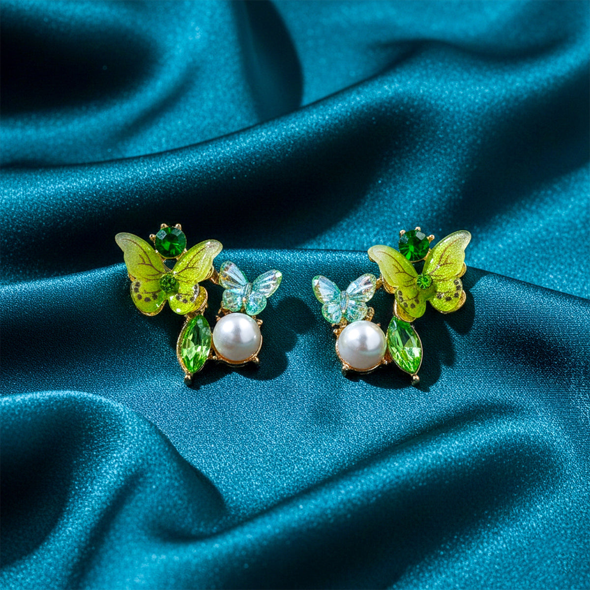 Butterfly Pearl Elegance Earrings jewellery product view 3