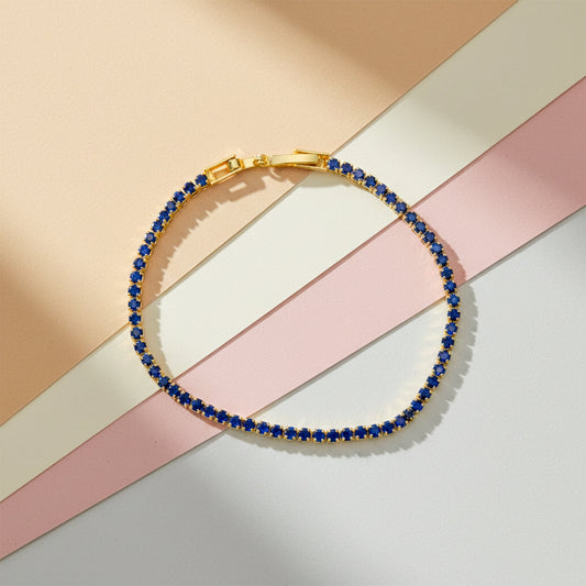 Azure Elegance Diamond Tennis Bracelet jewellery product view 2