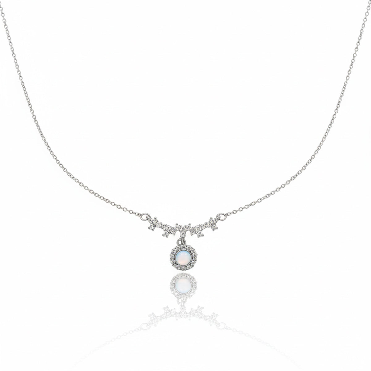 Elegant Opal Drop Pendant Necklace jewellery product view 4