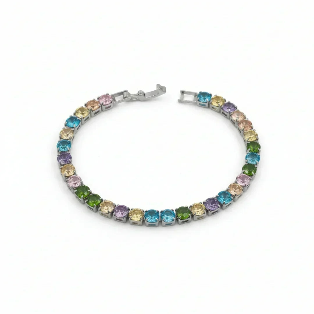 Multi-Color Gemstone Tennis Bracelet jewellery product view 5