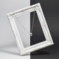 Luxury Halo Diamond Silver Necklace jewellery product view 6