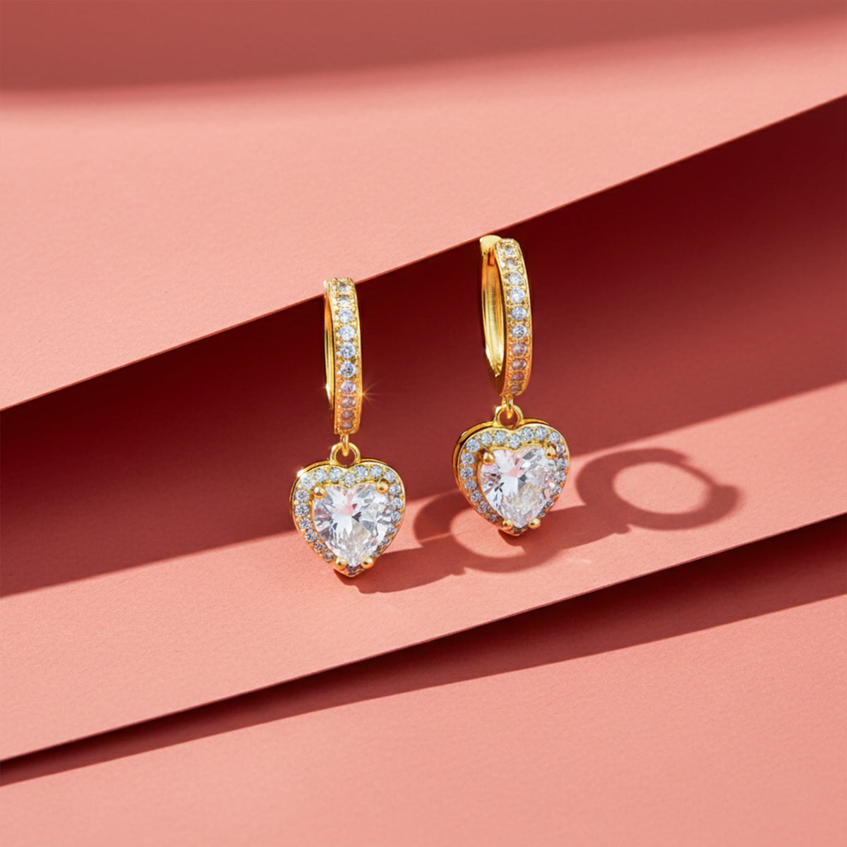 Zenvia Heart Luxe Earrings jewellery product view 1