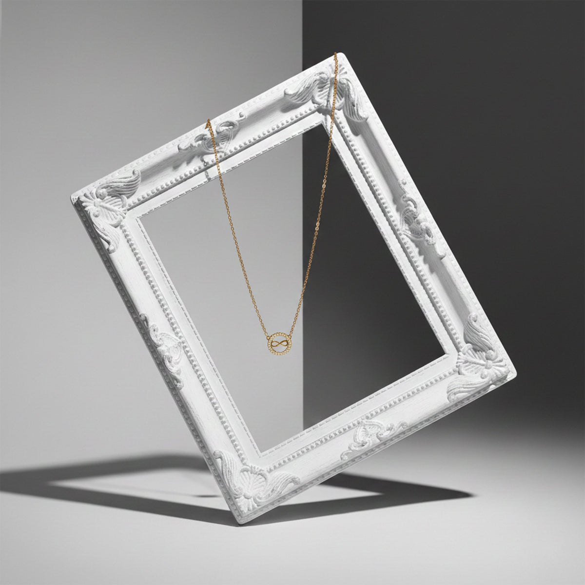 Elegant Gold Infinity Necklace jewellery product view 6