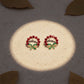 Crimson Elegance Bow Circle Earrings jewellery product view 3