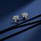Premium Crystal Purple Stud Earrings jewellery product view 4
