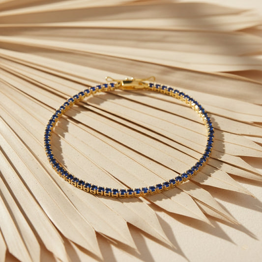 Azure Elegance Diamond Tennis Bracelet jewellery product view 1